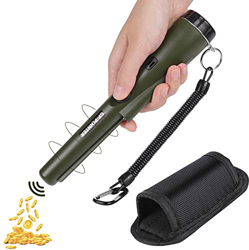 Diealles Shine Pinpointer, Impermeabile IP66 Pinpointer Metal Detector con Luce LED, 360° Rileva Metal Detector Portatile per Caccia al Tesoro, Vibrazione Automatica Alta Sensibilità