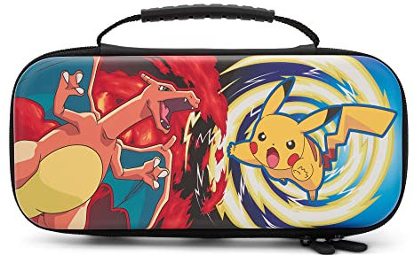 Schutzetui von PowerA für Nintendo Switch - OLED-Modell, Nintendo Switch oder Nintendo Switch Lite - Pikachu Vortex, Schutzetui, Gaming-Etui, Konsolentasche, Zubehör, Aufbewahrung, offiziell lizenziert