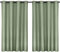 Moon 2er Pack Vorhang Ocean 70% Blickdicht, Ösenvorhang, Höhe 245 cm - Breite 140, verdunkelnd mit 8 Ösen (kiefergrün)