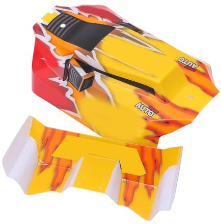 VGEBY RC Car Body Shell, 1/14 RC Car Shell Heckflügel Passend für WLtoys 144001 144010 1/14 Ferngesteuertes Auto Auto Modelle