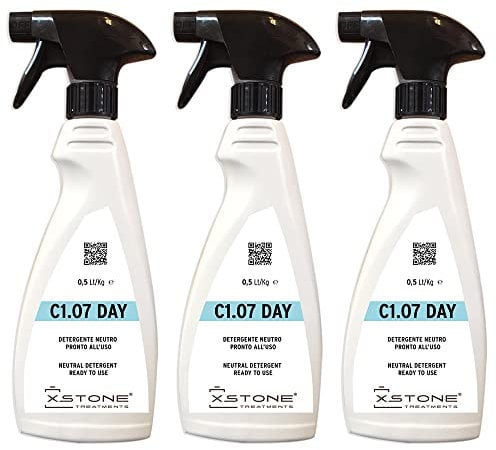 Detergente NEUTRO delicato pronto alluso per PULIZIA QUOTIDIANA DI TOP CUCINA/BAGNO, TAVOLI pietra naturale ecc. Pack 3 x SPRAY da 0,5 Litri