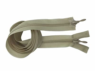 Cerniera Lampo Zip Invisibile – Fettuccia Leggera Divisibile, Sganciabile con Doppio Cursore – 1 Mt