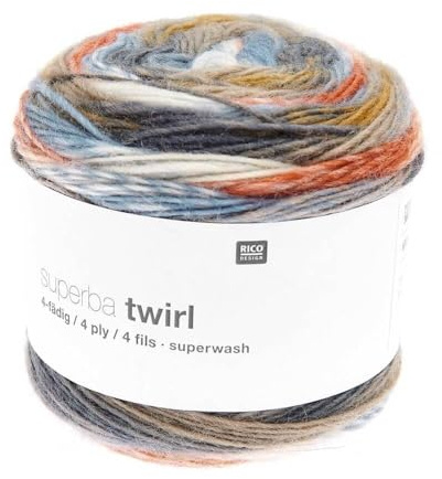 Rico Design Superba Twirl Sockenwolle, 4 Fäden – 100 g