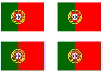 Set of 4 x Portugal Flag Temporary Tattoo Waterproof Lasts 1 week Flag for country support football Portuguese Team