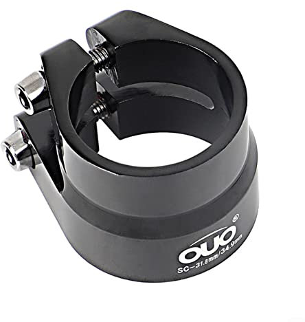 HEIBTENY Seat Post Clamp 31.6 mm / 34.9 mm Double Layer Aluminium Alloy Seat Clamp, Mountain Bike Seat Post Accessories