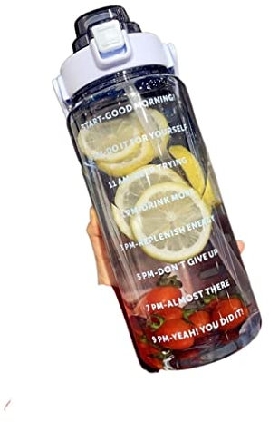 Gourde Sport Gourdes d'eau Gourde 2L bouteille d'eau avec paille mignonne balance portable bouteilles d'eau for une bouilloire de voyage en plein air for les pichets de boisson d'étudiant adulte Boute