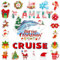 Leumoi 27 Pcs Christmas Cruise Door Decorations Funny Cruise Door Magnets Magnetic Reusable Cruise Magnets for Cabin Door Stateroom Ship Refrigerator Office Car Accessories