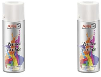APR3 - S400PAST8 Vernis peinture Acrylique Multi-Usage, Couleur Transparent Mat, Aérosol En Fer-Blanc Recyclable de 400 ml (Lot de 2)