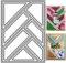 Irikdescia® Stanzformen, Rechteckiger Dreieck Hintergrund, Mehrere Module, Verschiedene Formen, DIY-Scrapbooking-Bastelalbum-Dekorstanzungen, für die Kartenherstellung
