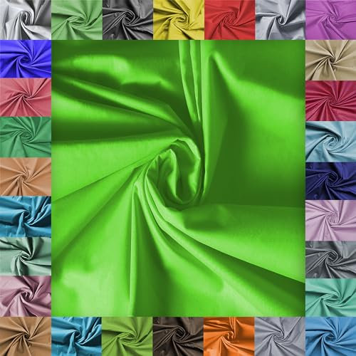 Stoff Virginia Tex, Meterware, Baumwollstoff 100%, große Breite 240 cm, Baumwollstoff 100% Oeko -Tex Standard 100 Unifarben zum Nähen (Grün 28, 100 cm)