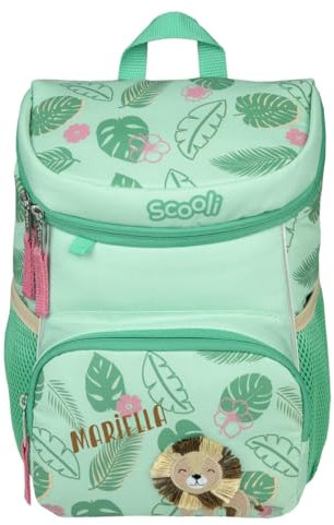 minimutz Kindergartenrucksack Mini-Me Löwe - Personalisiert mit Name - Rucksack Mädchen Jungen 3-6 Jahre - Gepolsterte Schultergurte mit Brustgurt (Leo Lion)
