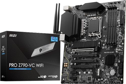 MSI PRO Z790-VC WiFi ProSeries Motherboard (Support 14th/13th/12th Gen Intel Processors, LGA 1700, DDR5, PCIe 5.0, M.2 Slots, 2.5Gbps LAN, USB 3.2 Gen2, HDMI/DP, Wi-Fi 7, Bluetooth 5.4, ATX)