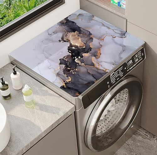 Funda Lavadora Exterior Impermeable, Nevera Cubierta Antipolvo, Mueble Lavadora Exterior Fundas Para Lavadoras/Secadora Protector Cubierta Superior Antideslizante Para Baño A,40x50cm