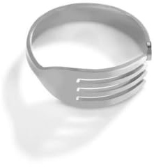 Caiduoduo Stainless Steel Rings for Women Rings Fork Shaped Ring for Women Men Fashion Jewelry Accessories