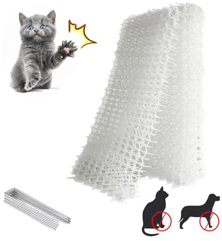 12PC Tapis Anti-Chat avec Pointes,40 * 20cm Tapis de Dissuasion répulsif pour Chat Chien Animal,avec 8 Ancrages au Sol en Forme de U, Répulsif Chats Chiens Naturel & Écologique pour Jardin, Clôtures