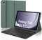 Étui avec clavier Samsung Galaxy Tab A9 Plus, clavier Samsung Galaxy Tab A9+ 11, Samsung Galaxy Tab A9+ coque avec clavier italien, clavier Bluetooth sans fil & Slim Smart Cover, vert foncé