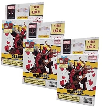 Panini Dead pool Sticker / 3x Eco Blister Pack
