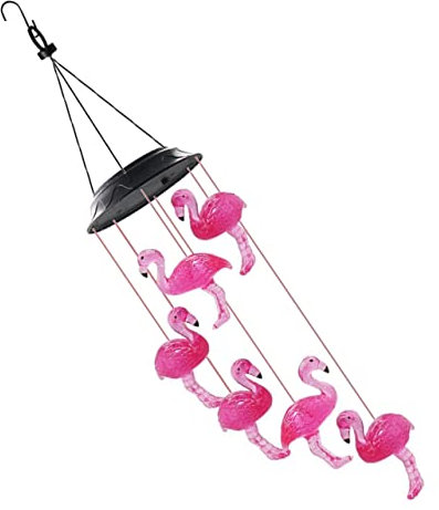 2 Stück Flamingo Windspiel Laternen Solarlampe Windspiele Für Draußen Pendelleuchten Gartendeck Dekoration Großes Solar Windspiel Solar Windspiel Licht Solar Windspiel Supvox