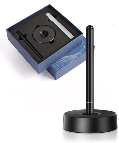 WEYWO Magnetischer schwebender Kugelschreiber mit Ständer, schwimmender Stift, Geschenk für Männer und Frauen, Schreibtischdekoration (schwarz)