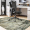 Famibay Bürostuhlmatte für Hartholzböden, 120 x 150 cm, Schreibtischstuhlmatte, groß, grau-braun, Bürostuhl, Bodenschutz, Teppichmatte, Gummi für harte Holzfliesen, rutschfest, waschbar