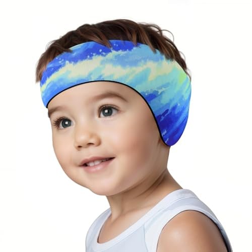 HeySplash Bandeau de Natation Élastique Enfant, Serre-Tête Ajustable | Bande Souple en Néoprène Extensible, Maintient les Bouchons d'Oreille, Bloque l'Eau pour la Natation