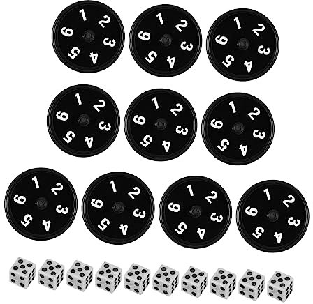 KOMBIUDA Zauberer Top Gyro Prop Gyro Set Decor Gyro Requisiten 10 Pack Schwarz Kompakte