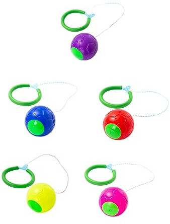 Supvox 5 Stück Teiliges Springring Fußkreisel für Farbige Knöchelbälle für Drinnen und Draußen Fördert die Motorischen Fähigkeiten und Bietet EIN Unterhaltsames Workout