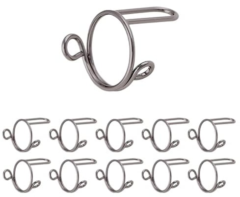 Generisch Gold Rings Wudu-Nagelringe, anlaufgeschützt, 10 Stück, verstellbar, ohne Kleber, ohne Ringset für Frauen, für Halal-Nägel-Dekoration (10 Stück) Ring