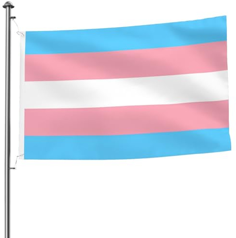 Bandiera per patio con bandiera dell'orgoglio transgender, resistente allo sbiadimento, per esterni, resistente alle intemperie, colori vivaci, bandiere primaverili ed estive, occhielli rinforzati
