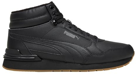 PUMA ST Runner V4 MID (40289301) Chaussures de sport pour homme, coupe haute, noir, confortable, fonctionnel, à lacets, pour automne/hiver, confortable, élégant, pour tous les jours, Noir/marron, 42