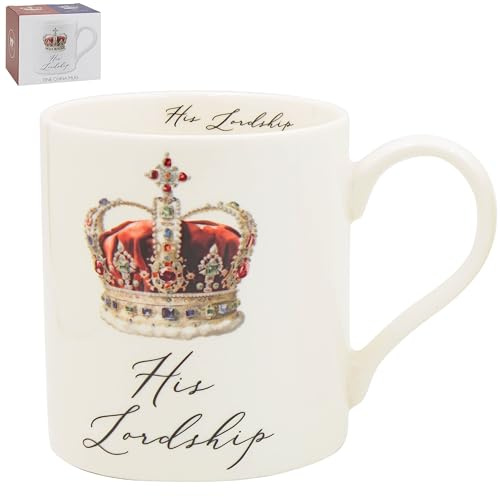 Lesser & Pavey His N Hers His Lordship Mug 350ml | Coffee, Tea & Hot Drinks, Fine China, Daily Use, Practical Gift, Stacking Mugs, Kitchen Use, Perfect for Everyday, Reusable