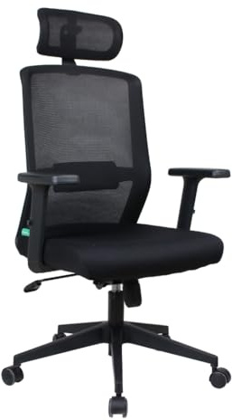 OfficeSense OS100 Ergonomischer Bürostuhl nach NEN 1335 – Mit 3D-Armlehnen – Schreibtischstuhl für Erwachsene – Schwarz