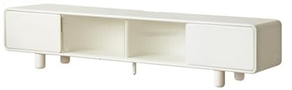 Meuble TV Meuble TV en Bois Meuble de Rangement Salon Petit Appartement Table Blanche Console