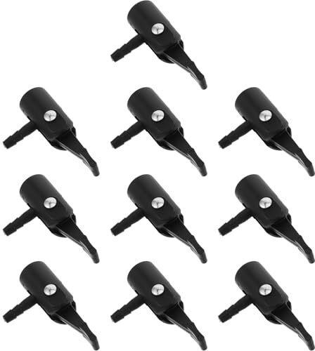 ULTECHNOVO Lot de 10 Adaptateurs Mandrin de Gonflage en Plastique Noir pour Compresseur D'air, Accessoires Pompe à Air Vélo et Voiture, Embouts Verrouillables Compatibles Pneus Vtt et Route,