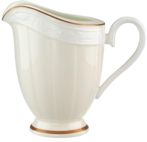 Villeroy & Boch Ivoire Lechera Baja para 6 Personas de 250 ml, Porcelana, Blanco, 10x10x15 cm