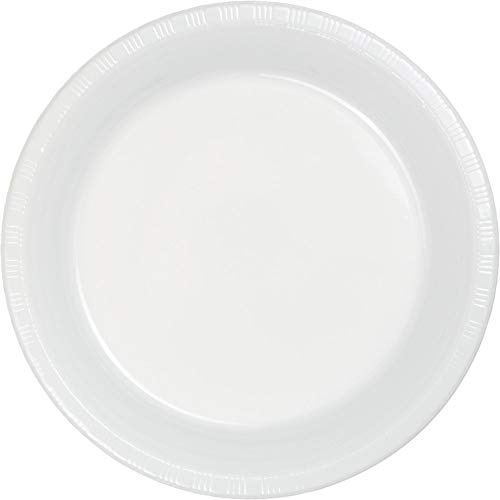 Club Pack of 240 White Disposable Plastic Party Dinner Plates 8.75