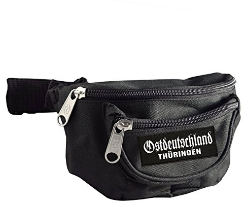Bauchtasche Ostdeutschland Thüringen in schwarz I Gürteltasche Hüfttasche Waist Hip Bag Black