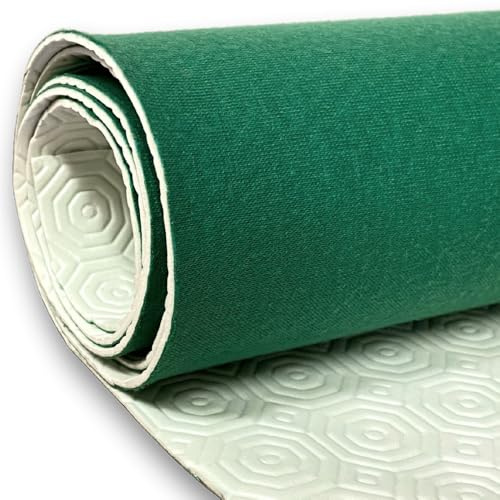acquaverde | Mollettone Copritavolo, Panno in Feltro Verde Antimacchia e Base in PVC Bianco Antiscivolo e Antiurto, cm 140x100, Tovaglia Protettiva per Tavolo Rettangolare e da Gioco – MADE IN ITALY
