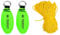 Thorium Slingshot Launcher Arborist Throw Weight Bag Pouch Combo Set Kit - Bright Green 12oz + 16oz complete with BONUS 150' / 45m Throw Line Rope