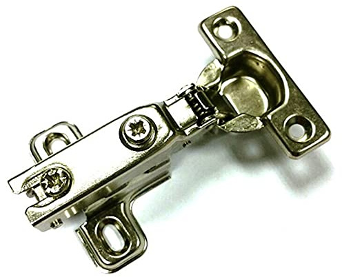 Merriway BH06236 (10 Pcs) Soft Closing Slide-On Kitchen Cabinet Wardrobe Hinges, Half Overlay 26mm 95 Degree - Pack of 10 Pieces