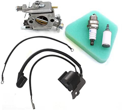 HURI Vergaser & Zündkerze Zündspule Luftfilter für Motorsäge Partner 350 351 370 371 390 391 McCulloch Mac 333 335 338 435 436