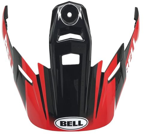 BELL MX-9 Adventure Visier Offroad Motorrad Helm Zubehör - Dash Schwarz/Rot/Weiß