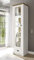 Vitrine Tesorino Holznachbildung Pinie Weiss Applikationen Eiche hell 50x198x43cm Highboard Standvitrine Glastür Schrank Beleuchtung optional Beleuchtung ohne Beleuchtung