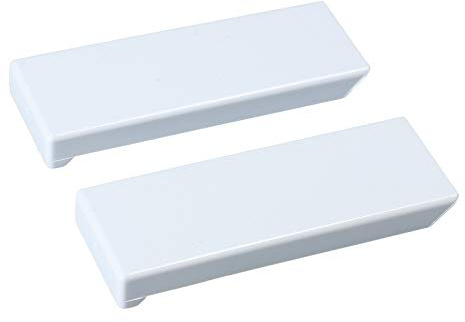 LUTH Premium Profi Parts 2x Abdeckkappe Blende Kappe Türgriff Weiß für Liebherr 7426362 Kühlschrank Gefrierschrank