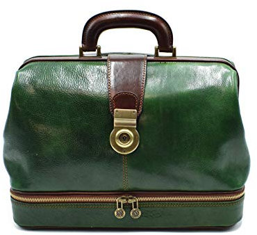 D&D - Minimal Arzttasche mit Instrumentenfach Bicolor (Verde-Marrone)