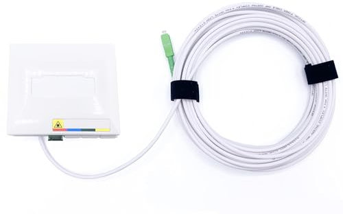 Elfcam® - 7 Mètres Cable Fibre Optique Renforcé SC/APC à SC/APC Simplex Monomode (Diamètre: 4,0mm), Equipé d'une PTO, Rallonge Utilisée pour Déplacer le Boîtier Fibre, Sans la Moindre Perte de Débit