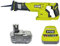 Ryobi Kit per sega a moto alternativo senza fili, 18 Volt, batteria da 4 Ah e caricabatterie (senza confezione al dettaglio, confezione sfusa)