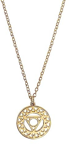 s.Oliver Kette mit Anhänger 925 Sterling Silber Damen Halsschmuck, 42+3 cm, Gold, Ornamente, Kommt in Schmuck Geschenk Box, 2034182