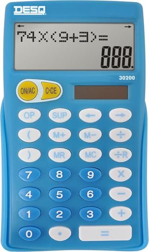 Desq® Calculadora | Escuela | Pantalla de 2 líneas | 10 dígitos |OP | ./.R |< > |