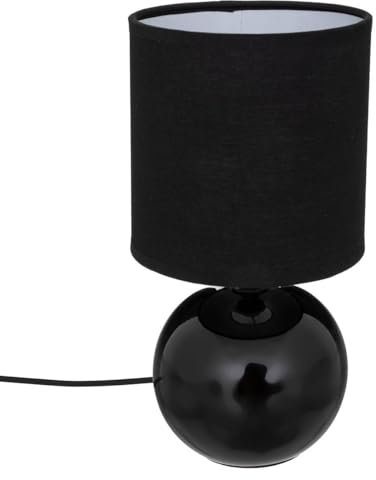 Atmosphera - Lampe boule Timeo - noir - H25 cm